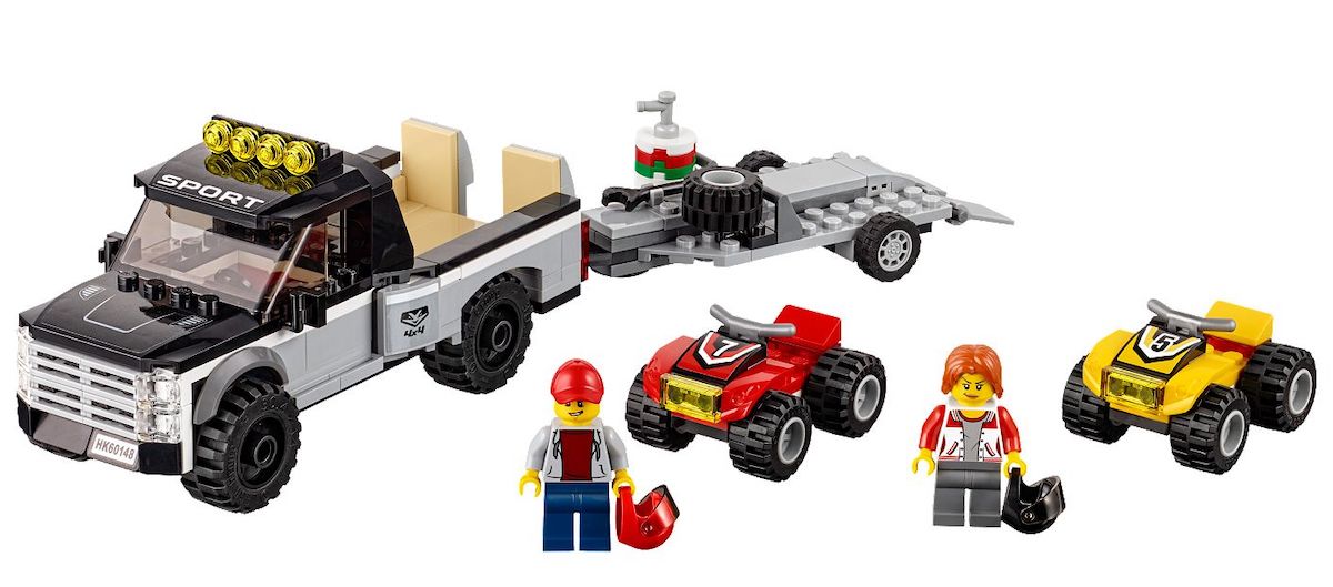 LEGO City 60148 ATV Race Team set, loving the flared rear arches on this set looking like a dually, although I'd prefer that to tow the boat above!