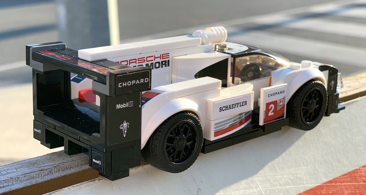 The set has excellent side sculpting and details, including the rear wing protruding and a comprehensive set of decals matching the real world sponsorships.